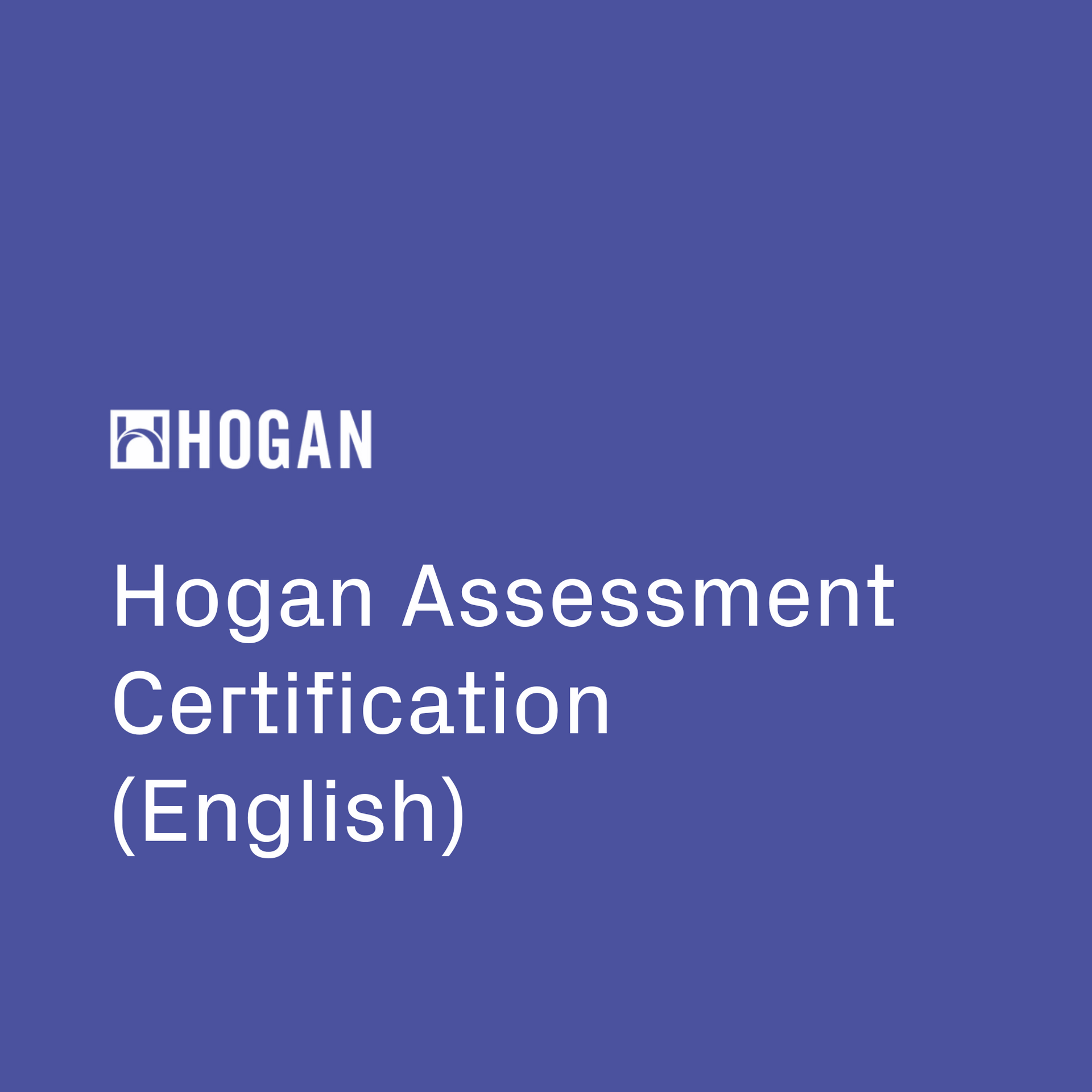 Hogan Assessment Certification (English) Pixonality
