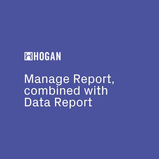 Manage Report, combined with Data Report