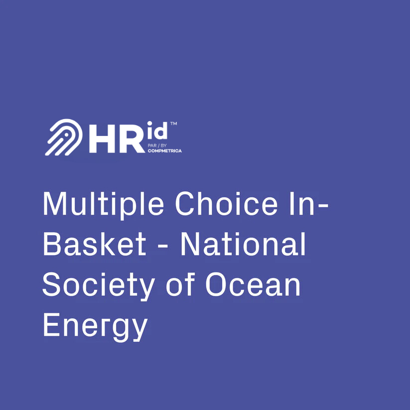 Multiple Choice In-Basket - National Society of Ocean Energy
