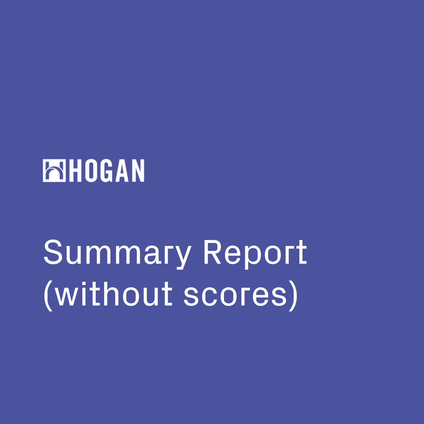 Summary Report (without scores)